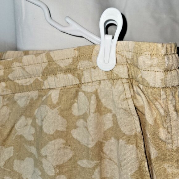 GAP, long, baggy, pants, beige & cream, elastic waist, linen, size XL - Picture 16 of 16